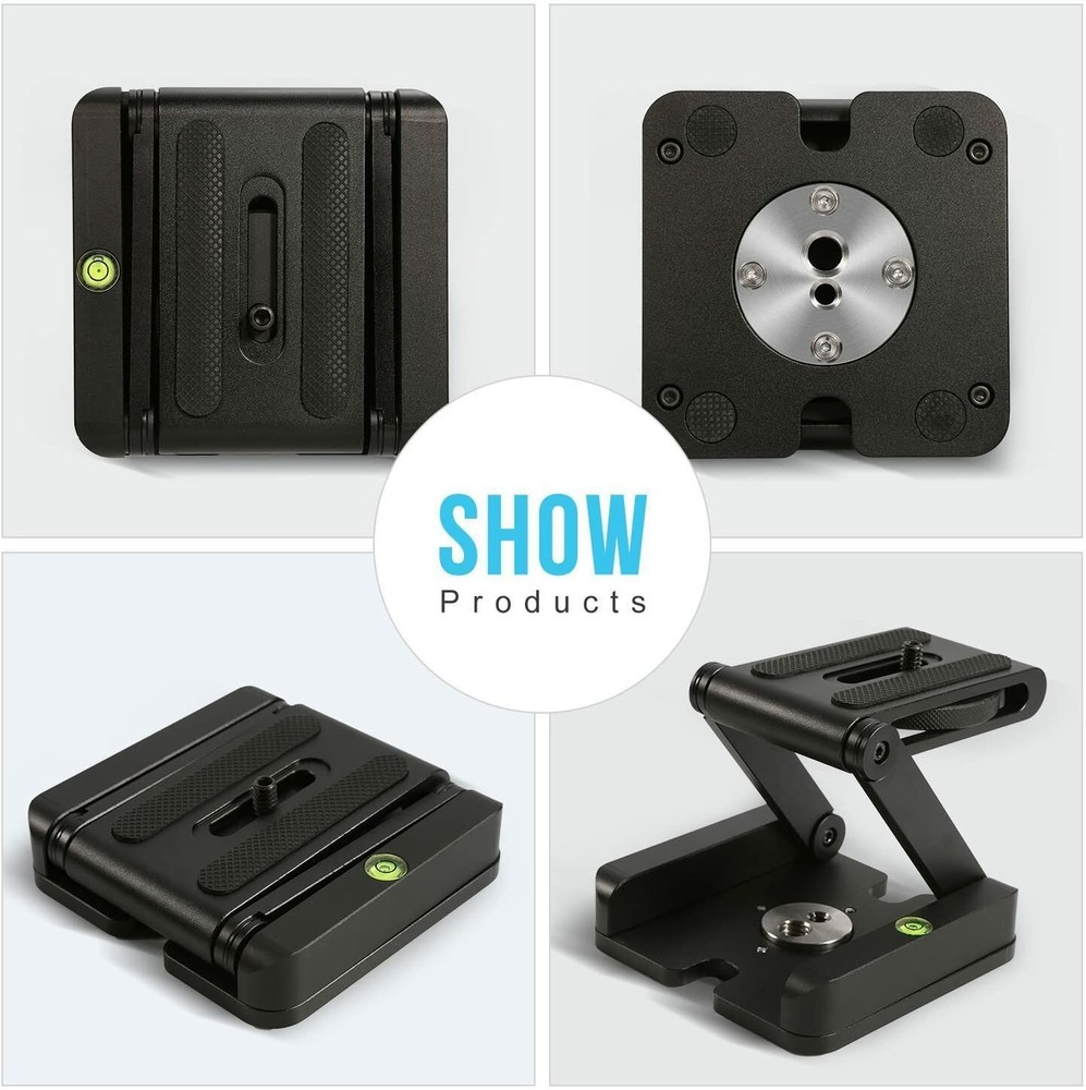 Z Folding Quick Release Plate Stand Vertical Camera Holder Macro Pan Tilt Head
