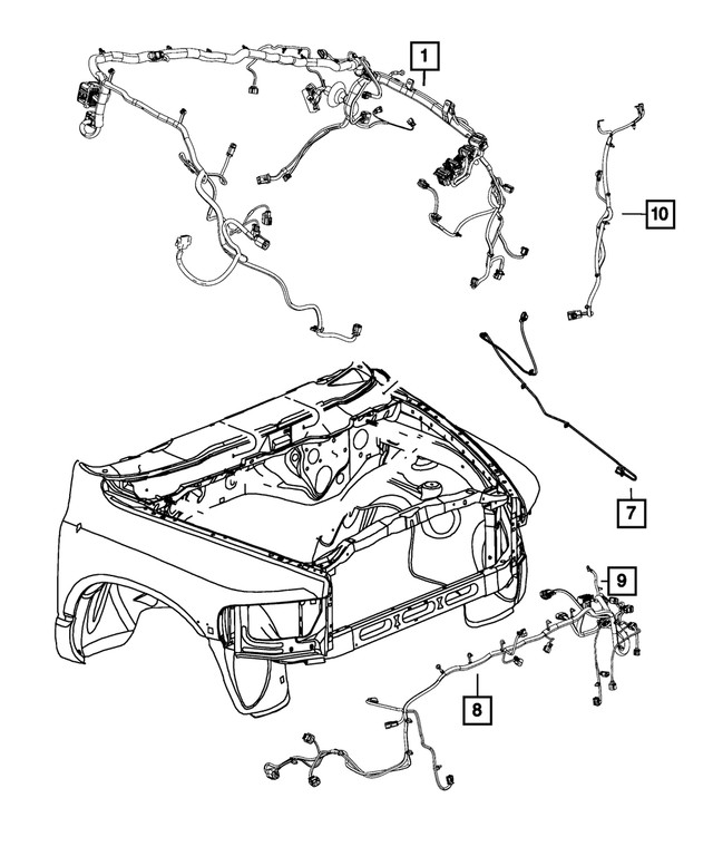 Genuine Mopar Front End Module Wiring 68236178AB