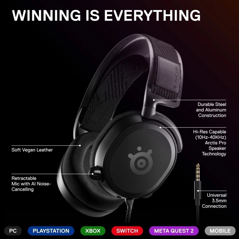 SteelSeries Arctis Prime - Gaming Headset - Multiplatform - Tested/Working