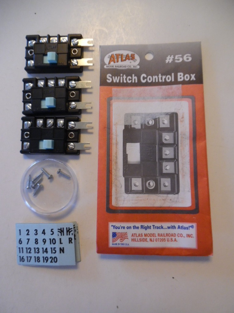 3 pcs, Atlas #56, HO / N Scale Train Track Switch Remote Control Boxes, TESTED