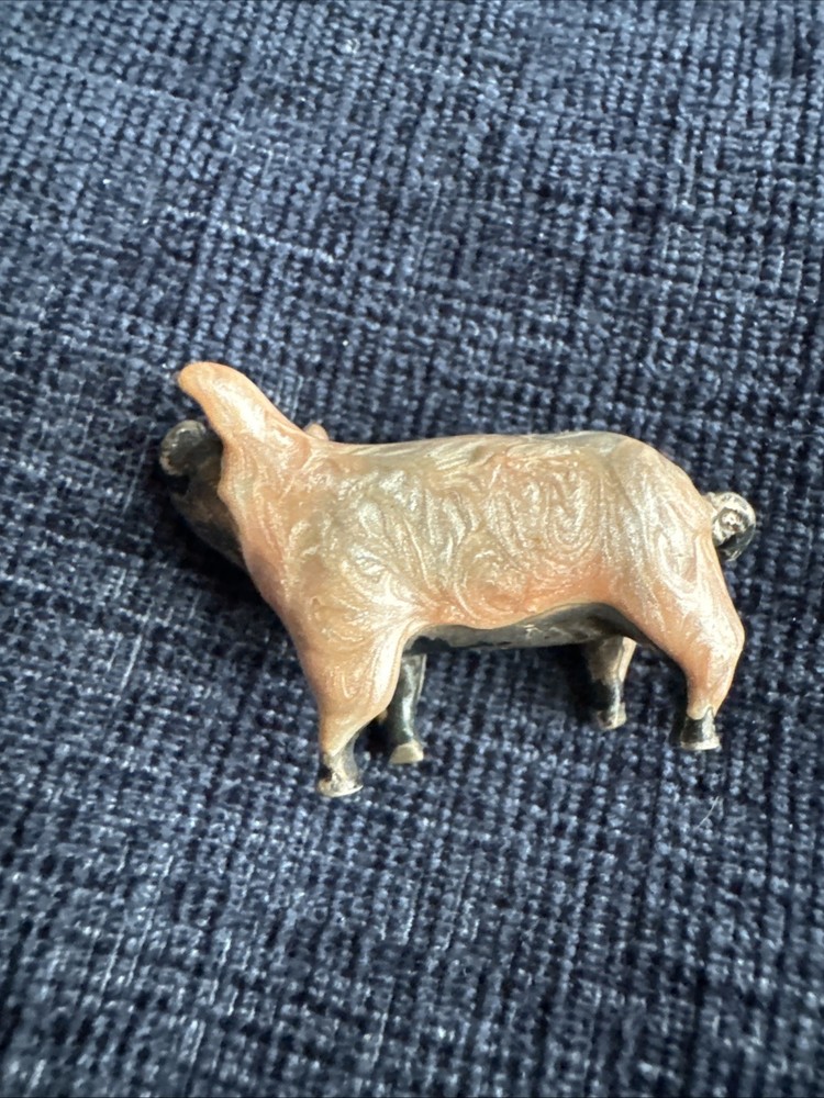 vintage sterling silver enamel pig figures