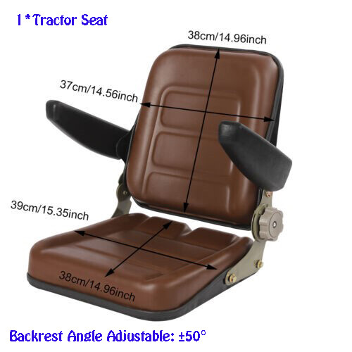 Universal Tractor Seat for Dumper Forklift Mower Digger With Adjustable Backrest