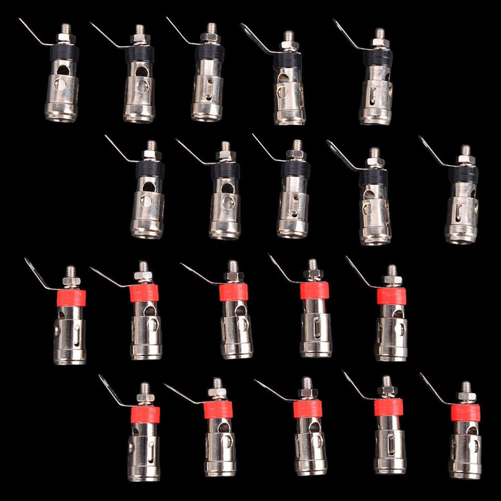 20PCS Speaker Audio AMP Terminal Binding Post Spring Loaded Type Nickel Plated