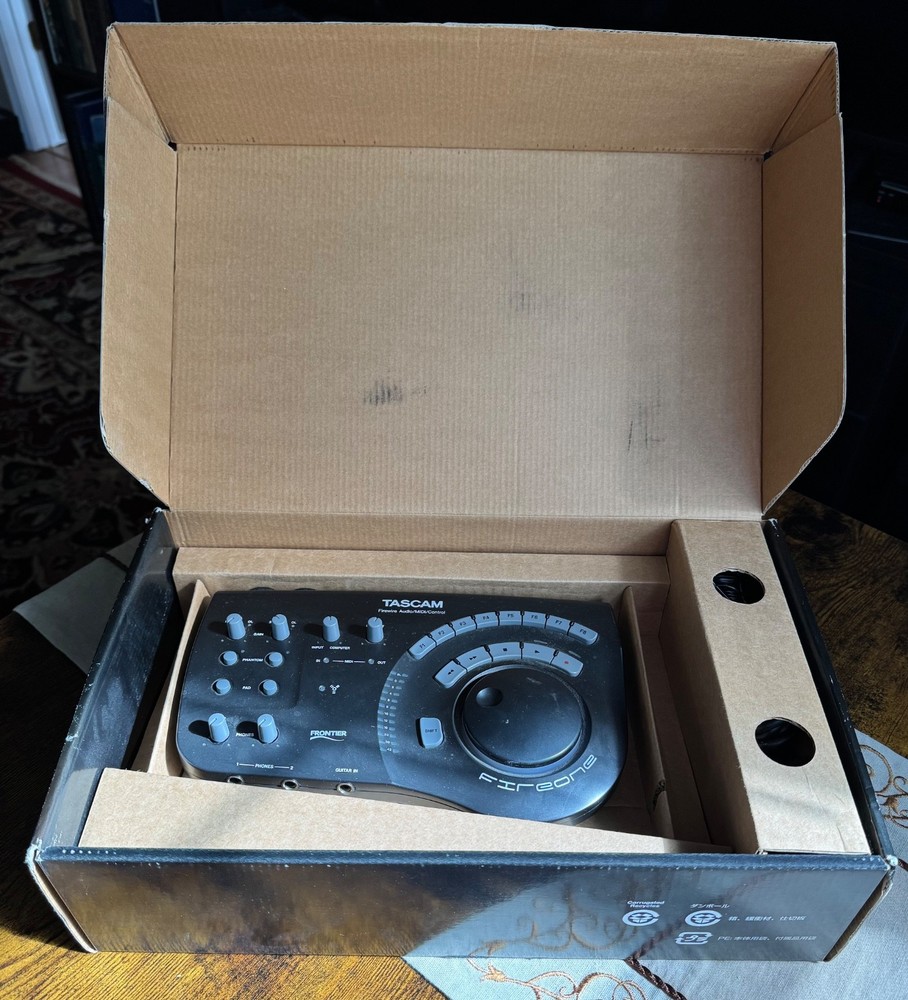 TASCAM FireOne FireWire Audio/MIDI DAW Controller + Power Supply + Box