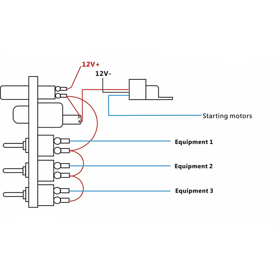 Red Button Ignition Engine Racing Start Push Carbon Fiber Panel 4 Toggle Button