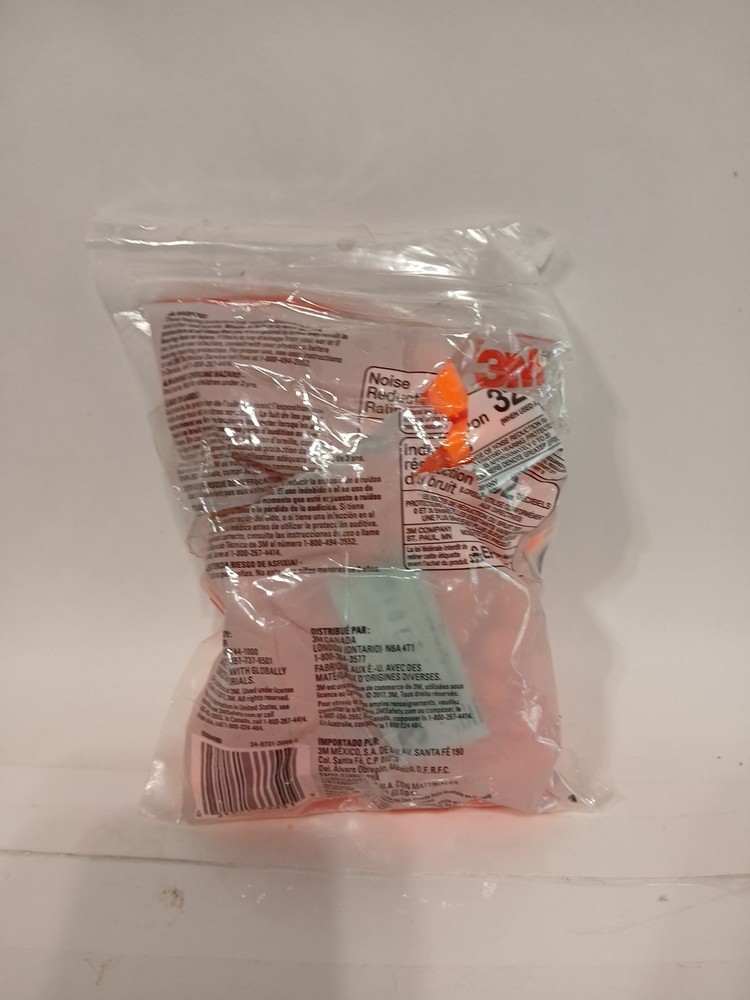 3M 32db Class 3 Disposable Orange Earplugs Bag Cut Sure Missing A Few