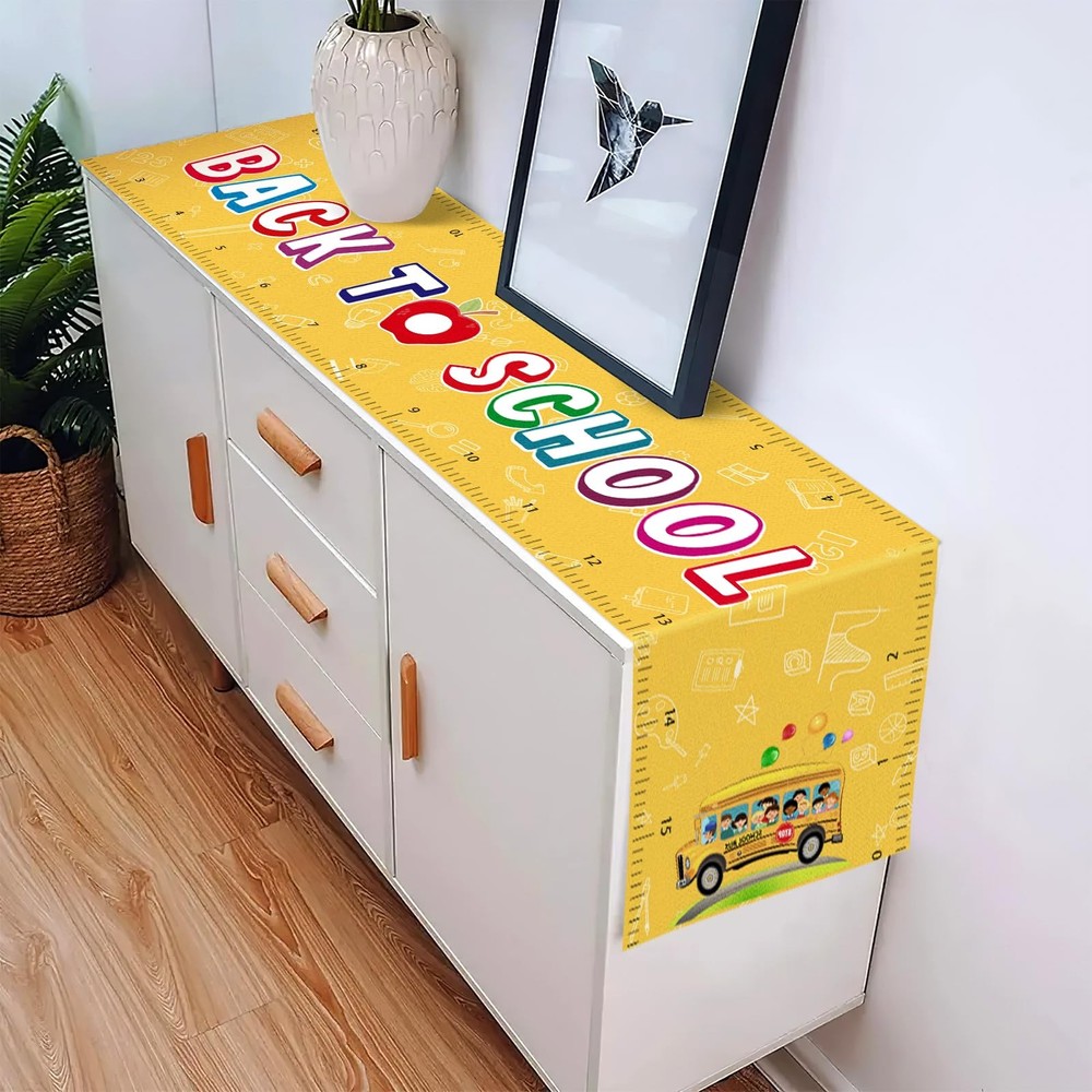 Back to School Table Runner Ruler Table Runner Back to School Decorations for...