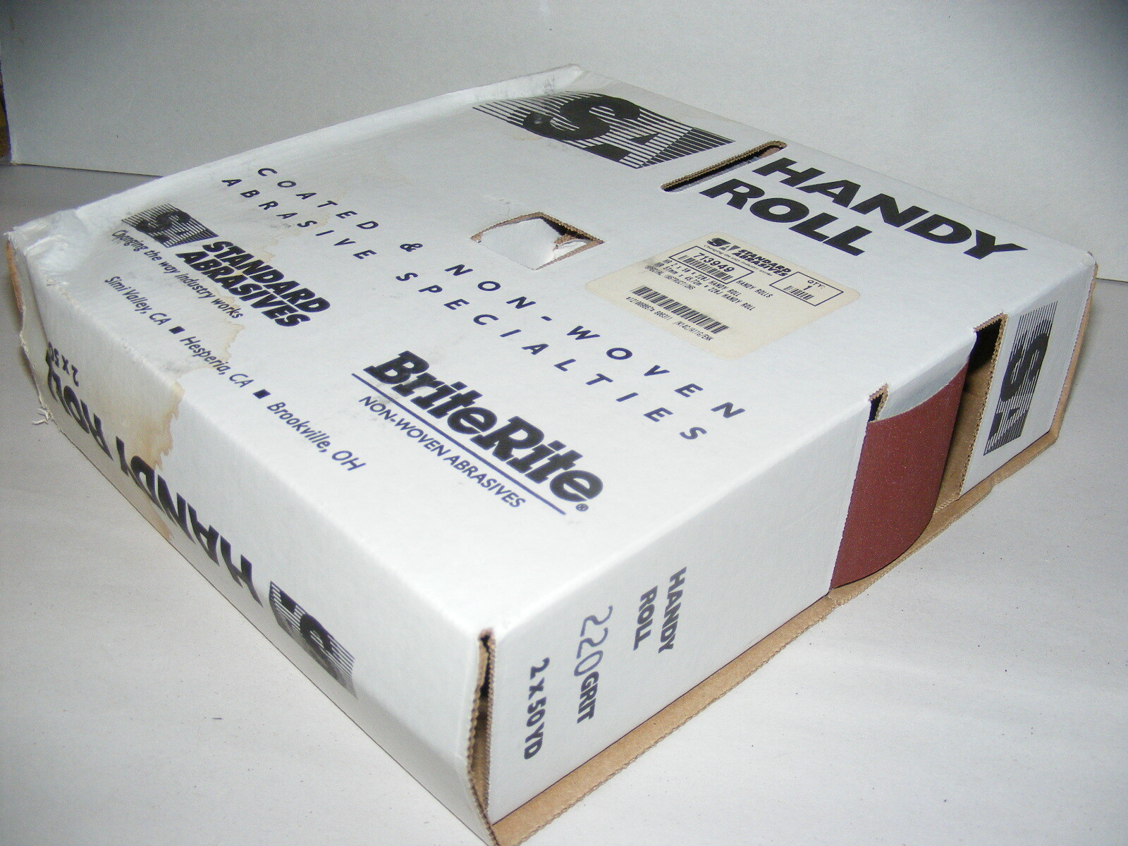 2" x 50 yds. 220 Grit Standard Abrasives Abrasive Cloth 713949