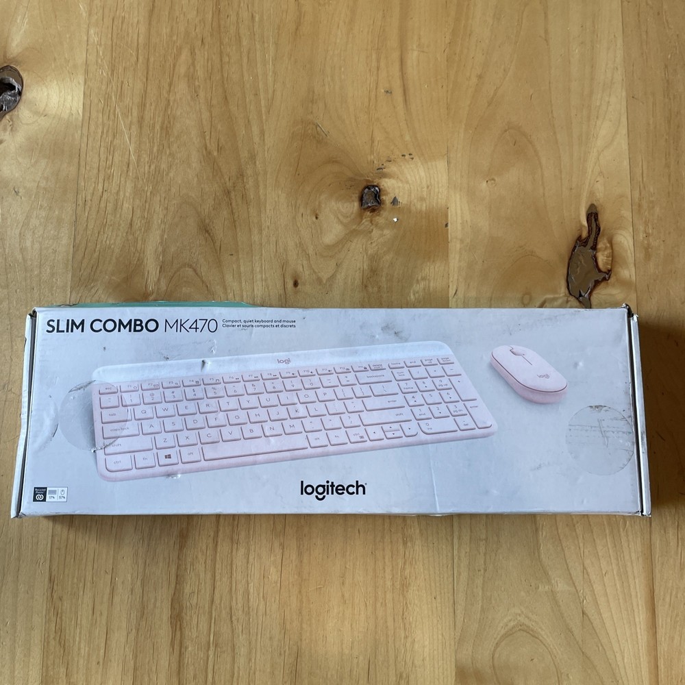 Logitech MK470 Slim Wireless Keyboard and Mouse Combo - Rose Colored