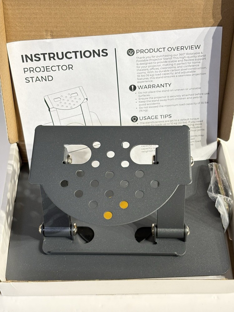 360° Adjustable Projector Stand Foldable Metal Desktop Mount for Mini Projectors