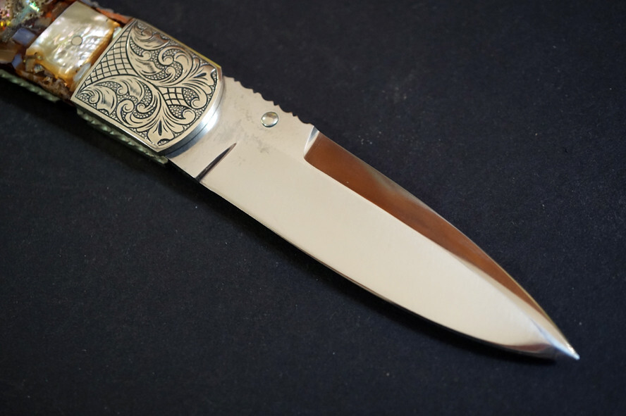 HARVEY McBURNETTE Custom Front Lock Folder Knife RARE RARE