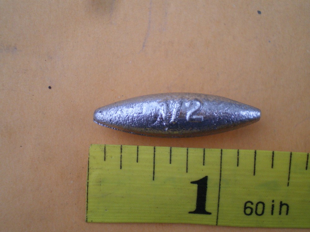 100 SLENDER SHAPE LURE BODIES/SLIP SINKER, 1/2 OZ. "MAKE SPINNERS"