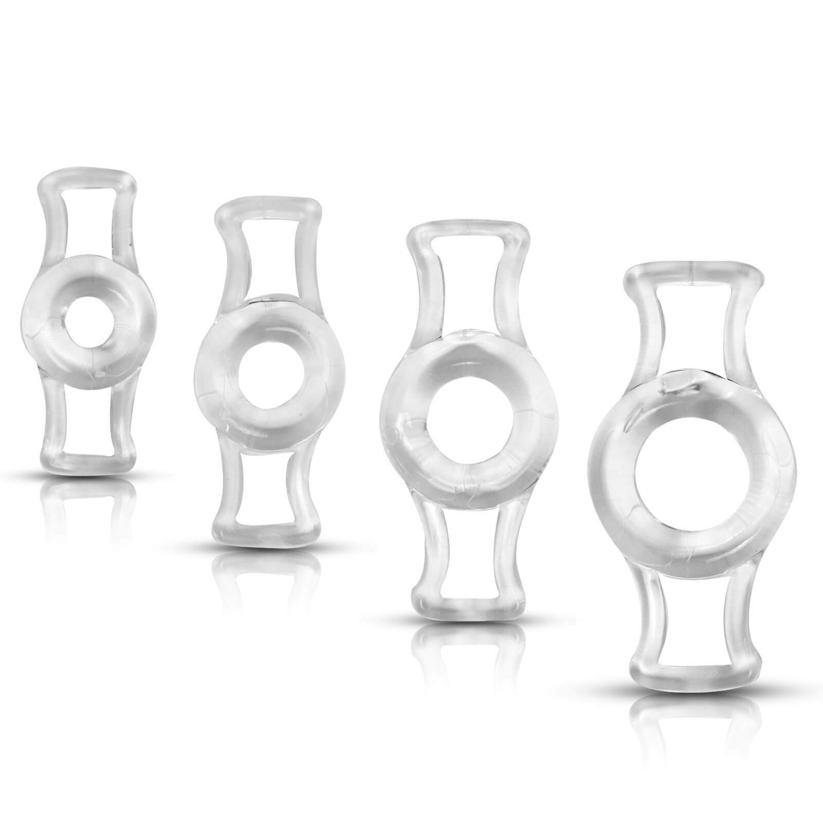 Constriction Rings 4-Pack LeLuv Clear Stretchy Handles