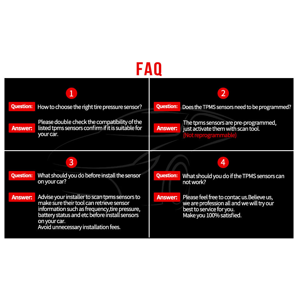 (4) OEM TPMS Tire Pressure Monitoring Sensors for Chevy GMC 13586335/13598771