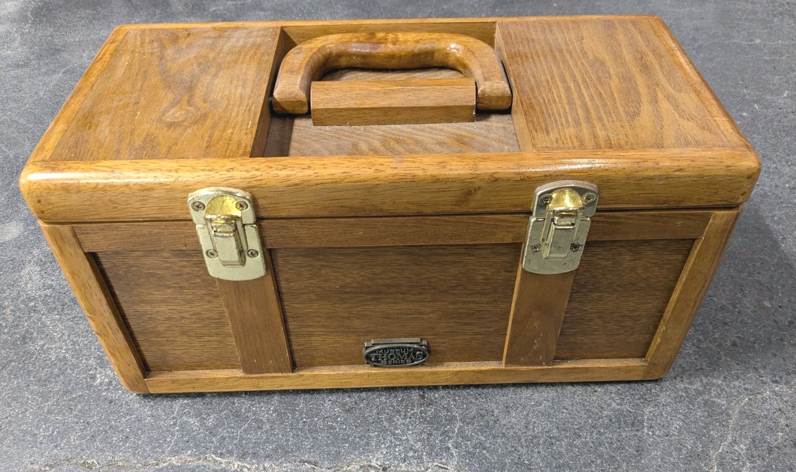 THOMAS Pacconi Museum Series Wooden Wood Tool Box Chest w/Lift-Out Tray