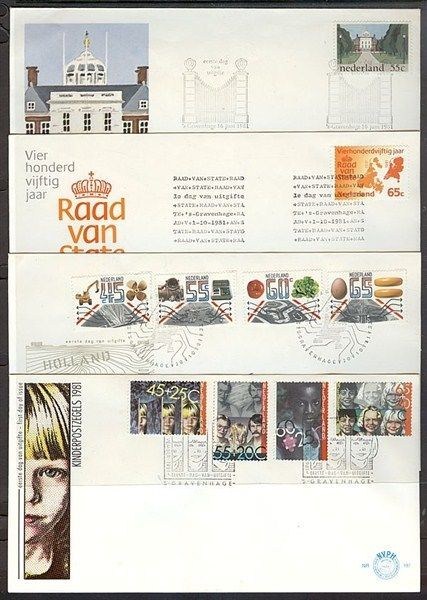 NETHERLANDS 1981-82 FDC’s (x9) (ID:383/D28303)