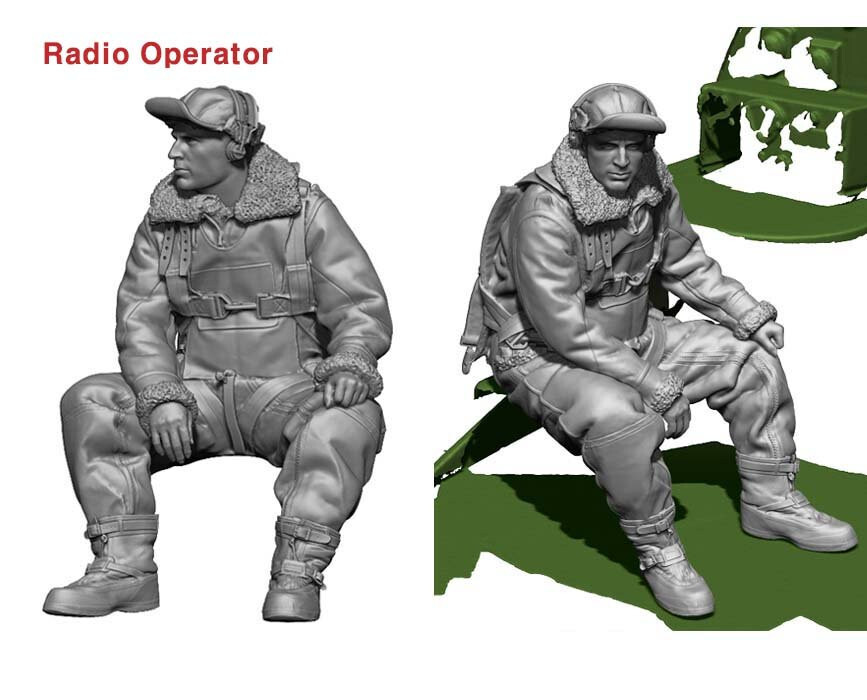 Legend 4816 1/48 B-17 Crew Set (8 Figures)