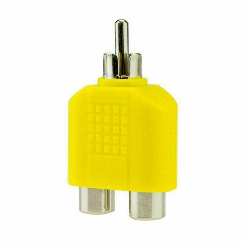 4x 1-Male to 2-Female Cable Adapter RCA Y Splitter AV Audio Video Plug Converter