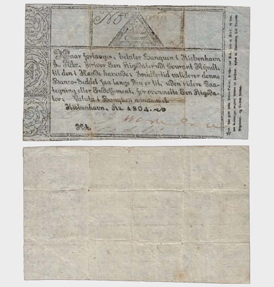 Denmark - 1804 - 1 Rigsdaler - "VG+"  #CO8109