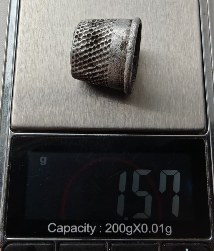 Antique Old Silver Thimble D2
