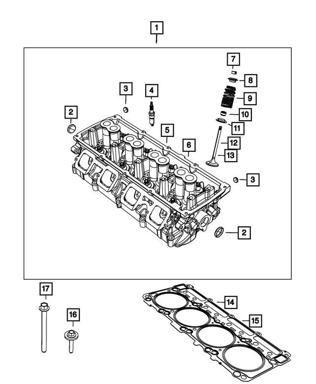 09-24 5.7L Cylinder Head Gasket Genuine Mopar 53022307AC