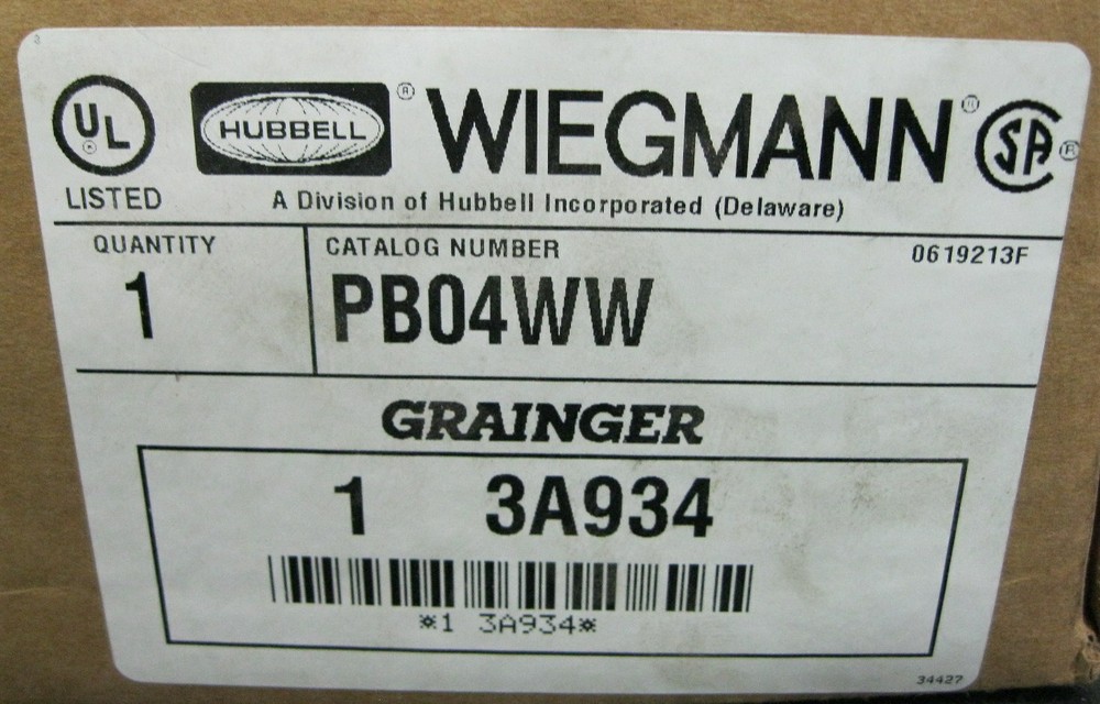 Wiegmann PB04WW Pushbutton Enclosure