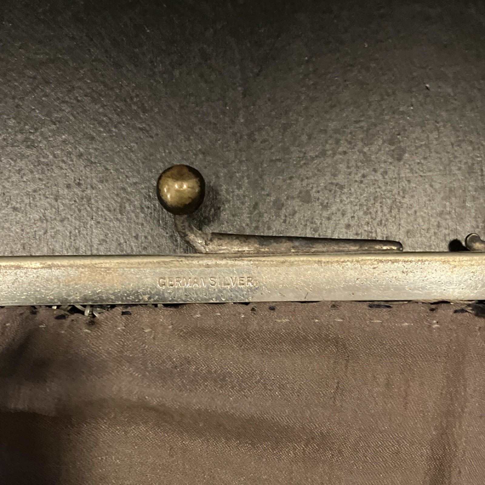 Antique German Silver Mesh Purse with Chain Handle, German Silver, 1900-1940