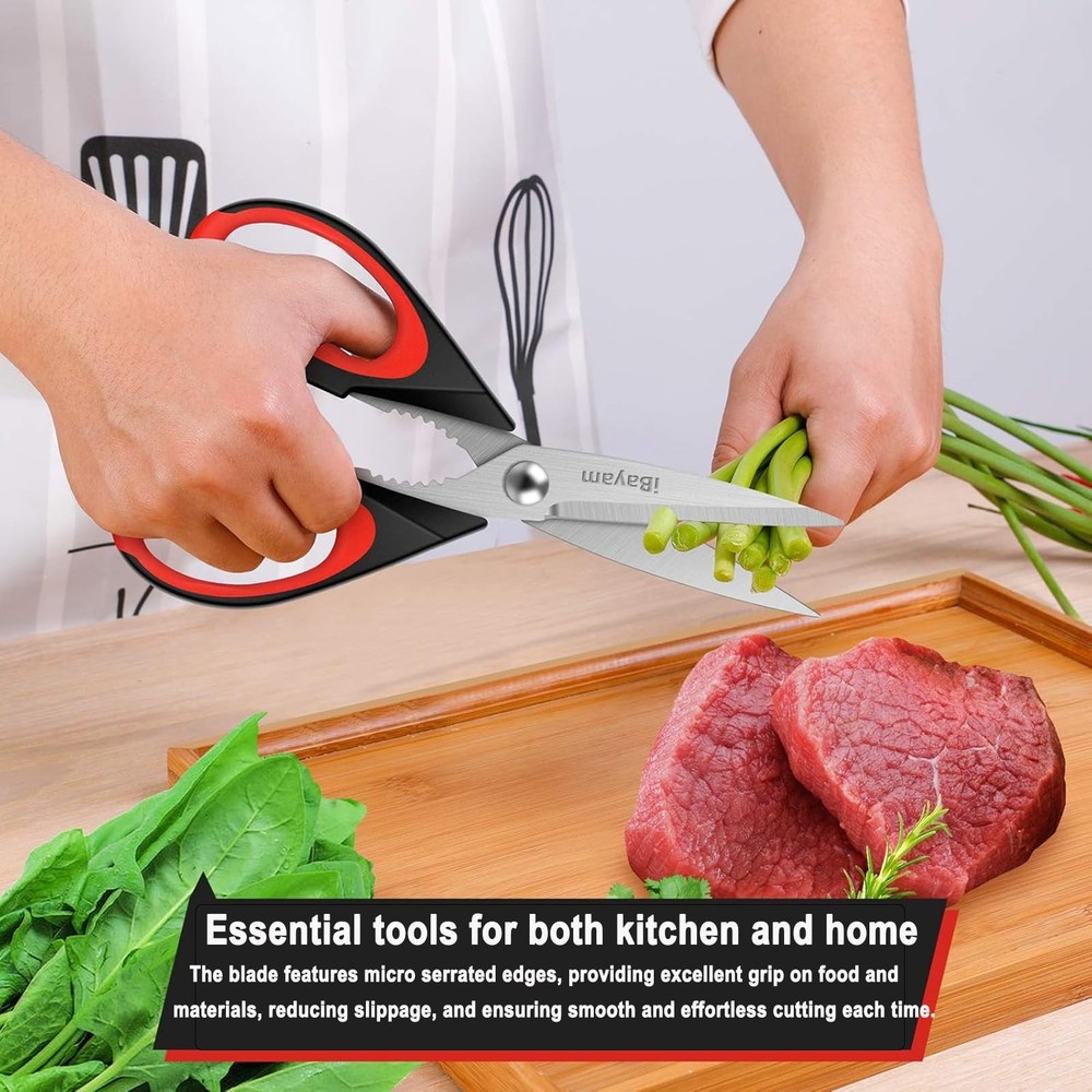 Kitchen Scissors All Purpose Heavy Duty, Kitchen Utensils Set, Stainless Stee...