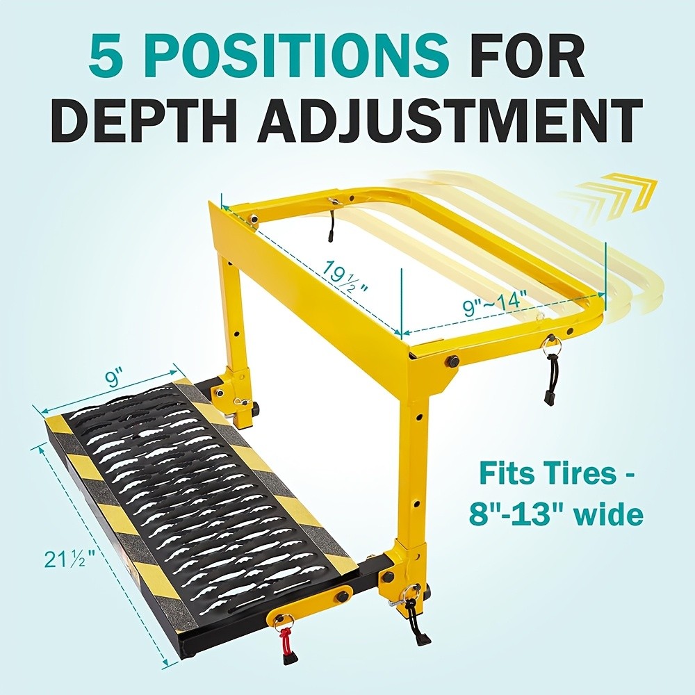 Adjustable Folding Tire Step for Truck Upgraded, SUV RV Heavy Duty Wheel Step