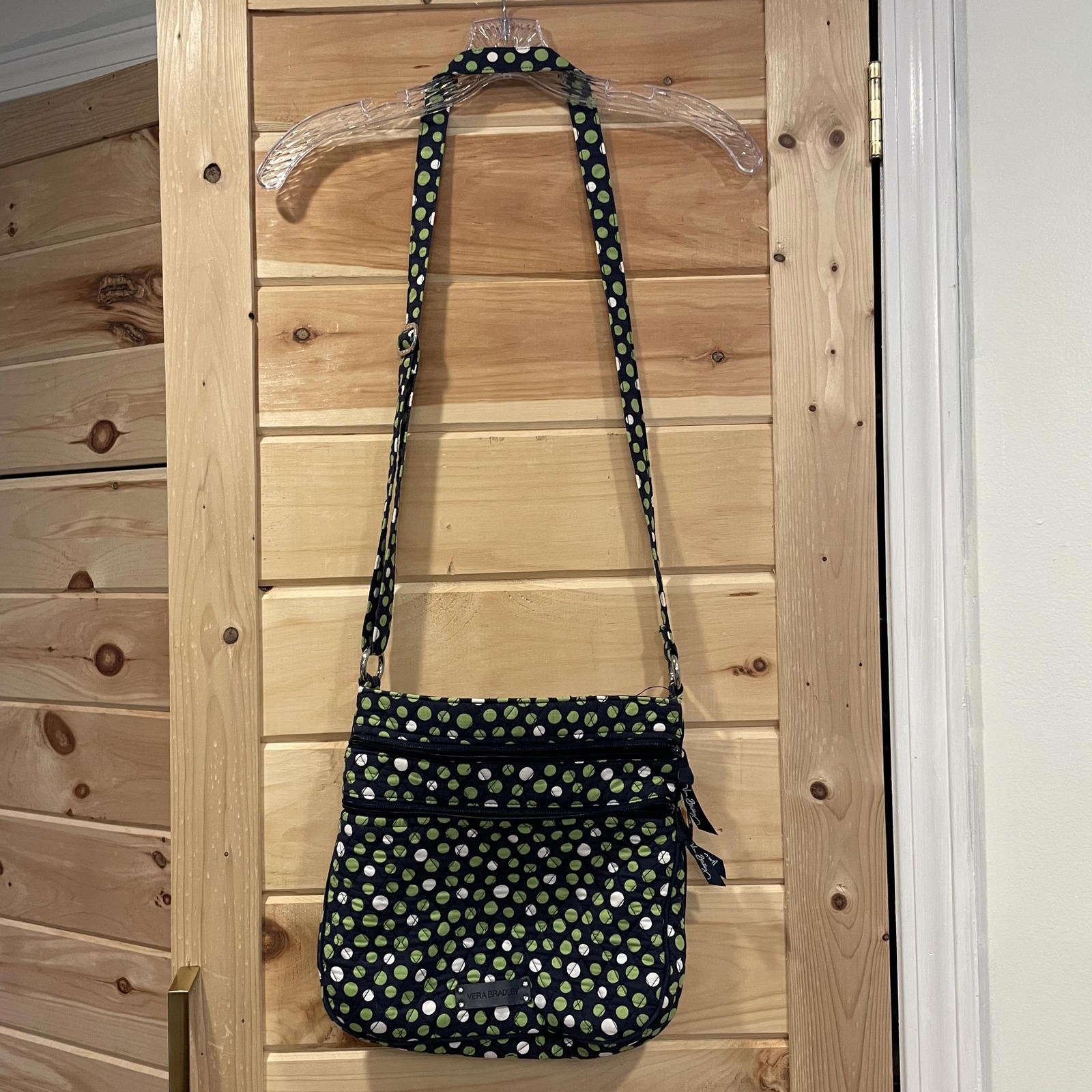 Vera Bradley Lucky Dot Quilted Triple Zip Hipster Crossbody