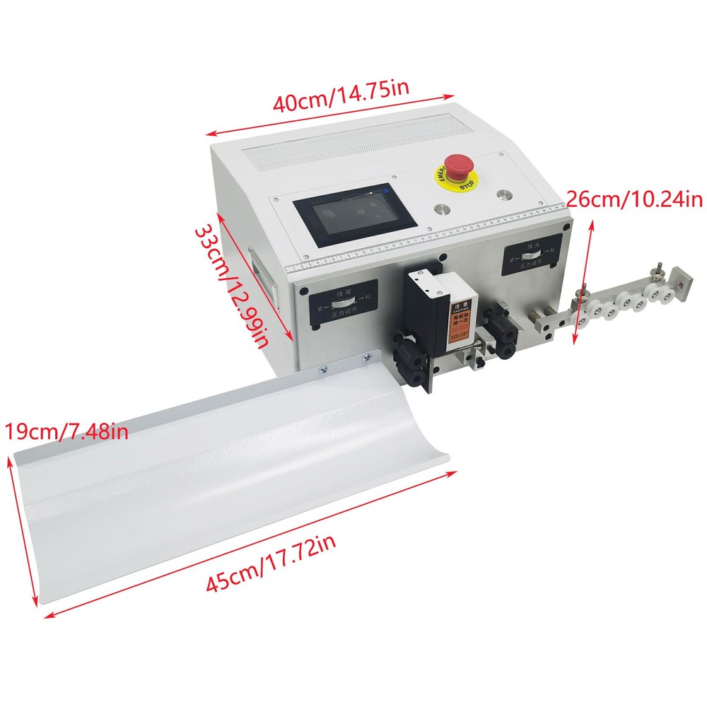 Full Automatic 0.1-4.5mm² BVR Wires Stripping Cutting Machine w Program Control