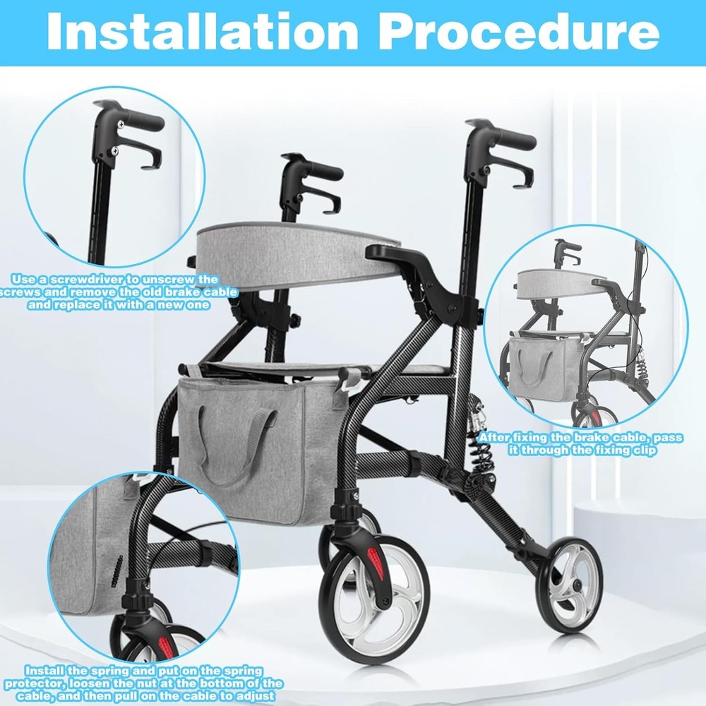 Rollator Brake Cable Replacement Kit