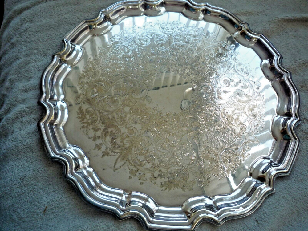 Walker & Hall Sheffield EPN Silver Serving Try 36cm Diameter