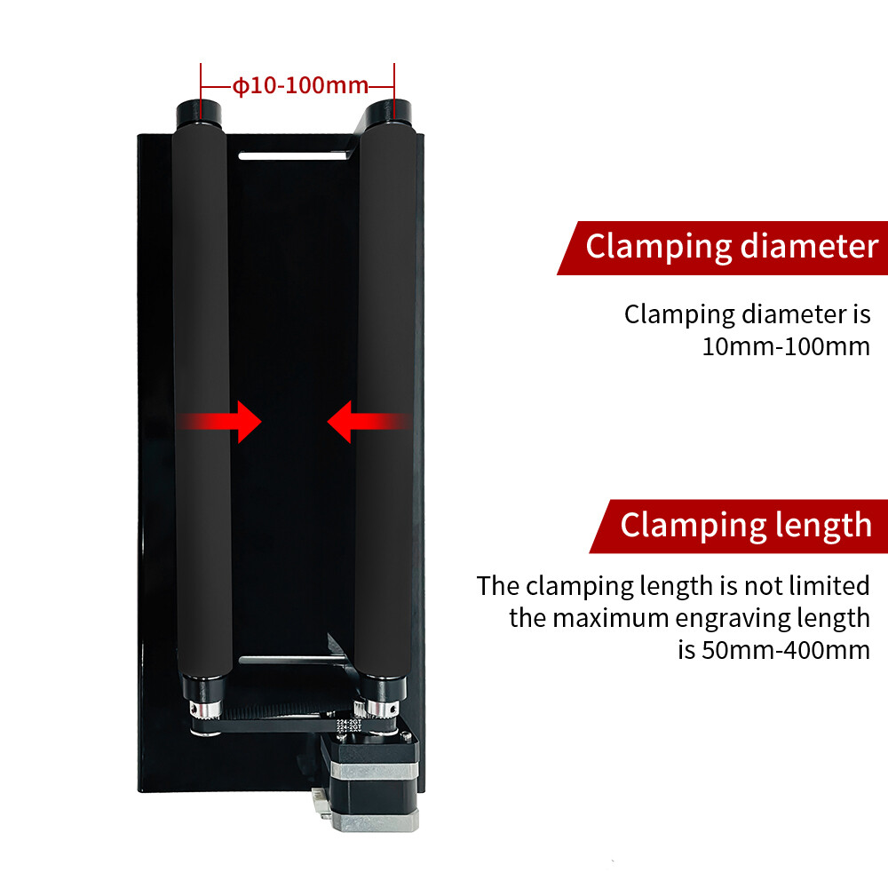 CNC laser Engraver Y-axis Rotary Roller Engraving Module for Cylindrical Objects