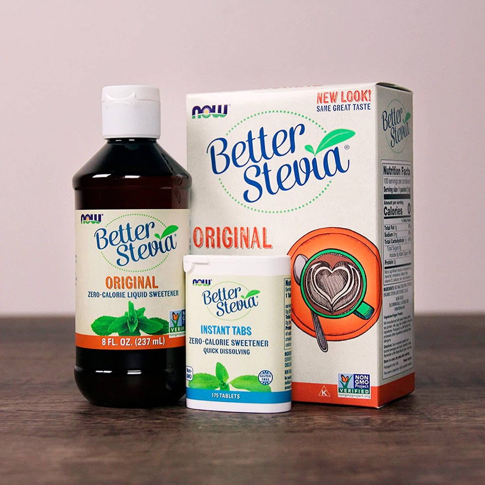 NOW FOODS BetterStevia Packets 100 Packets Box