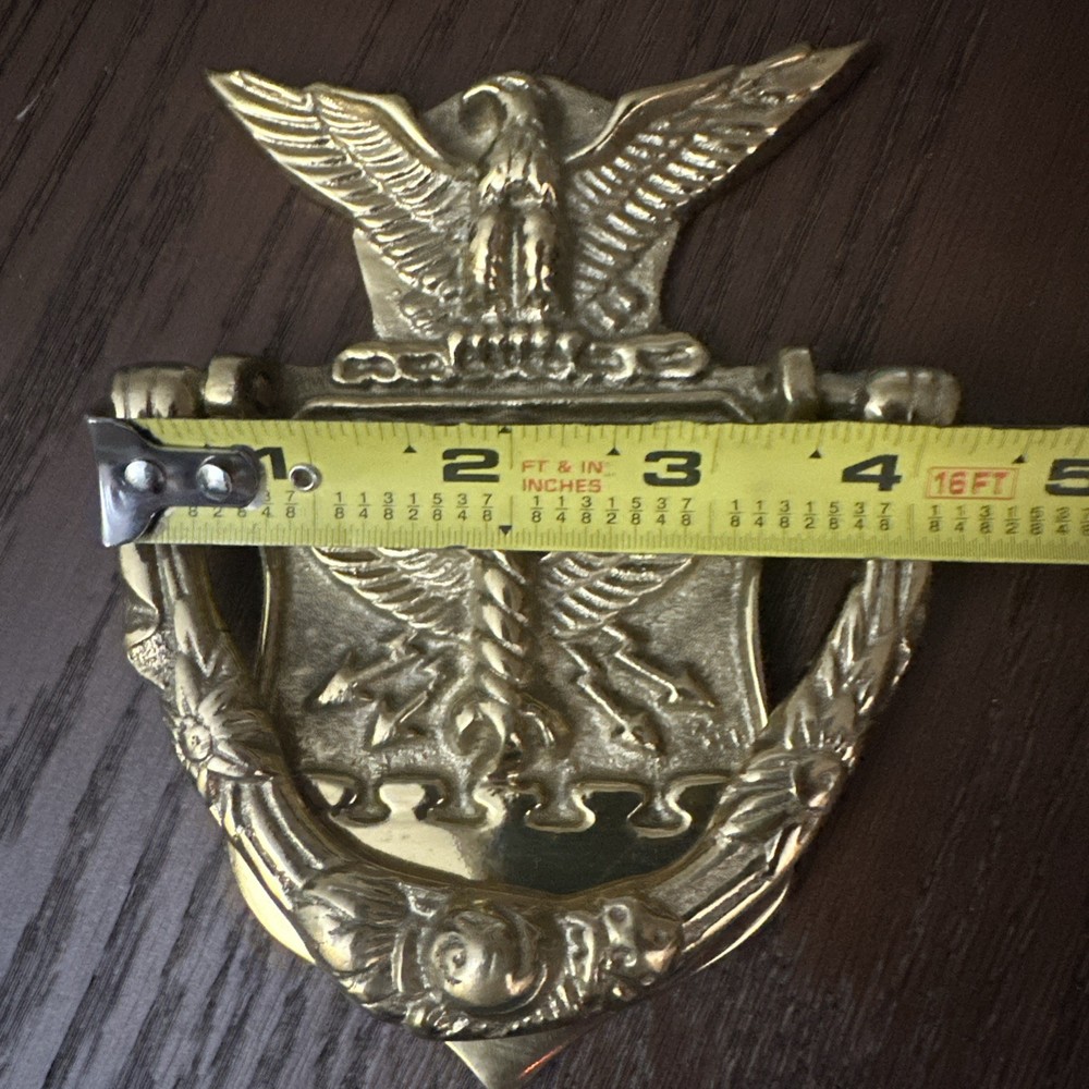 MSR Solid Brass US Air Force Door Knocker Eagle With Hardware