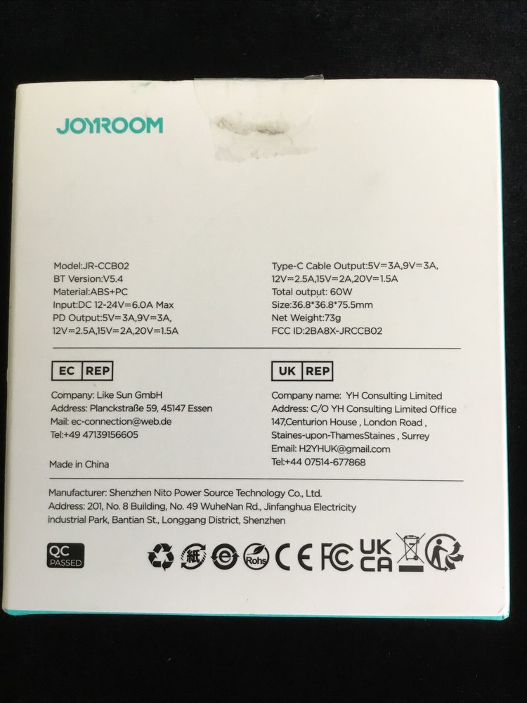 Bluetooth 5.4 Car Adapter 60W FM Transmitter PD 30W & Type C Coiled Cable 30W