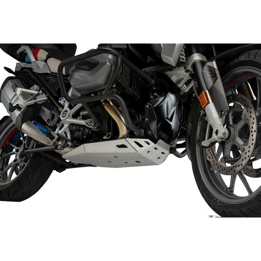 Puig Skid Plate - Silver, Engine Guard Compatible 21574P