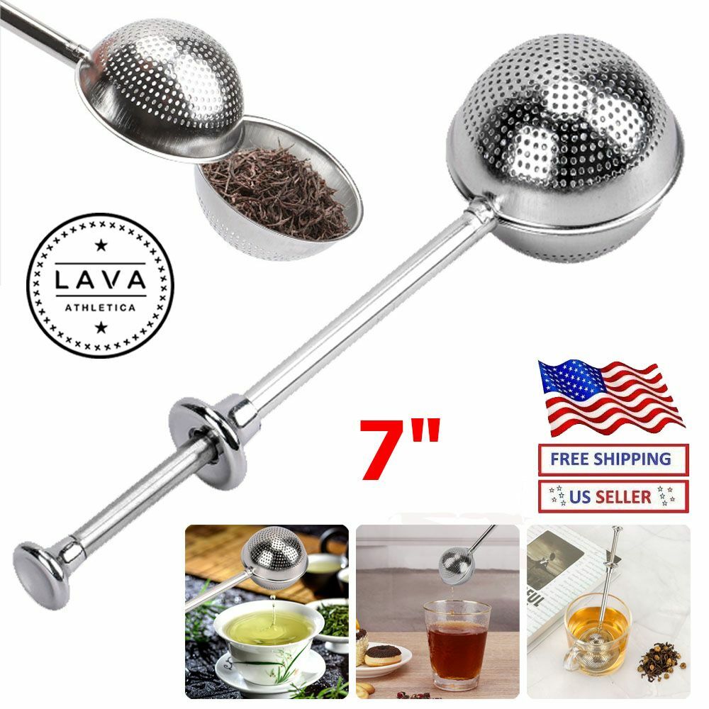 Ball Mesh Tea Infuser Loose Leaf Strainer Spice Filter Herb Steeper Diffuser NEW