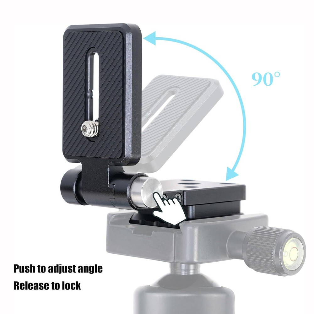 Aluminum L-Shaped Quick Release Plate Vertical Horizontal Switch Camera Bracket