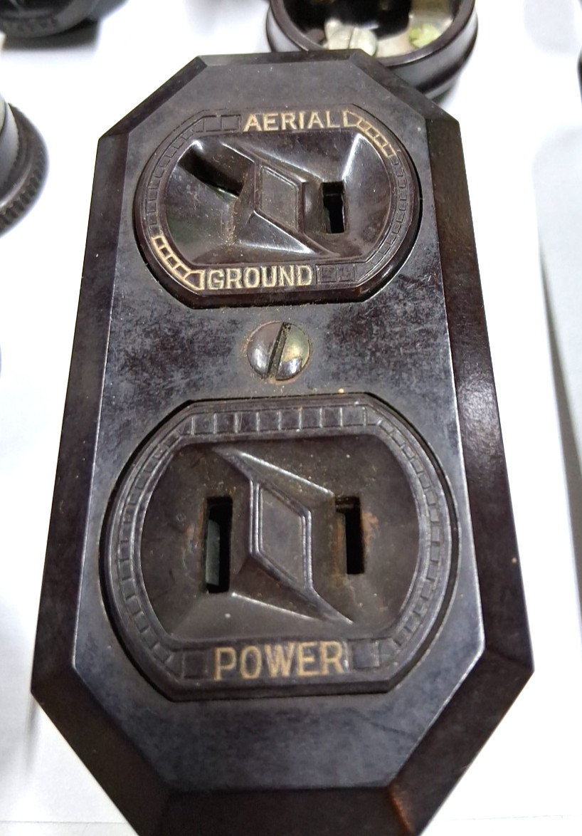 Vintage Lamp / Light Plugs other assorted electrical items lot of over 20