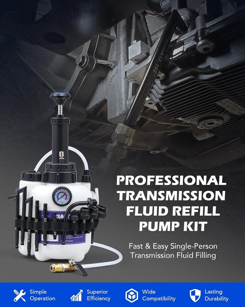 Manual Transmission Fluid Transfer Pump, 12 Adapters