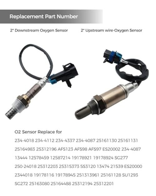 4-Pack Oxygen O2 Sensor Set Compatible with 2006-2007 GM Trucks & SUVs