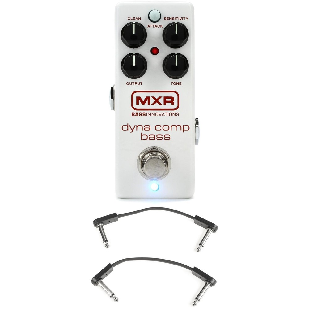 MXR M282 Dyna Comp Bass Compressor Pedal with EBS Patch Cables