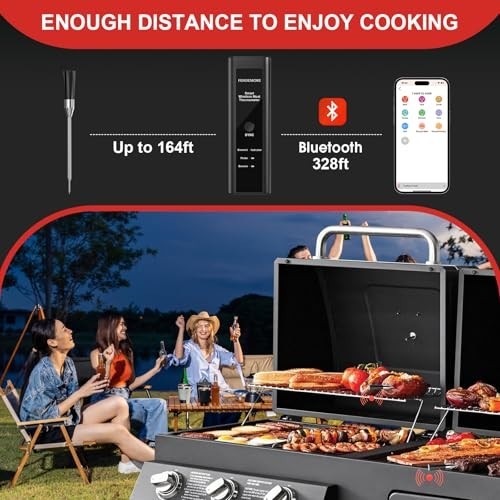 Wireless Bluetooth Digital Meat Thermometer - Instant Read BBQ & Kitchen Cooking