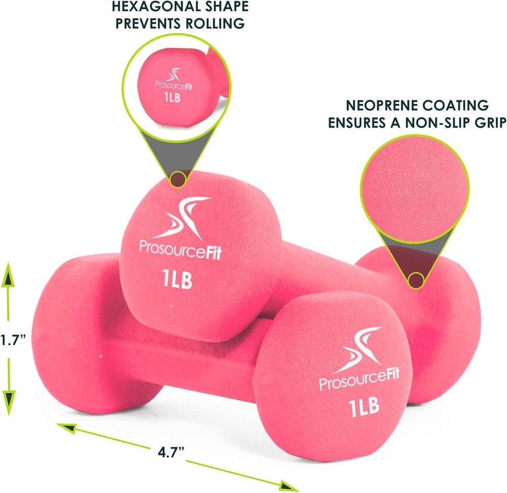 ProsourceFit Neoprene Dumbbell Coated Non-Slip Grip