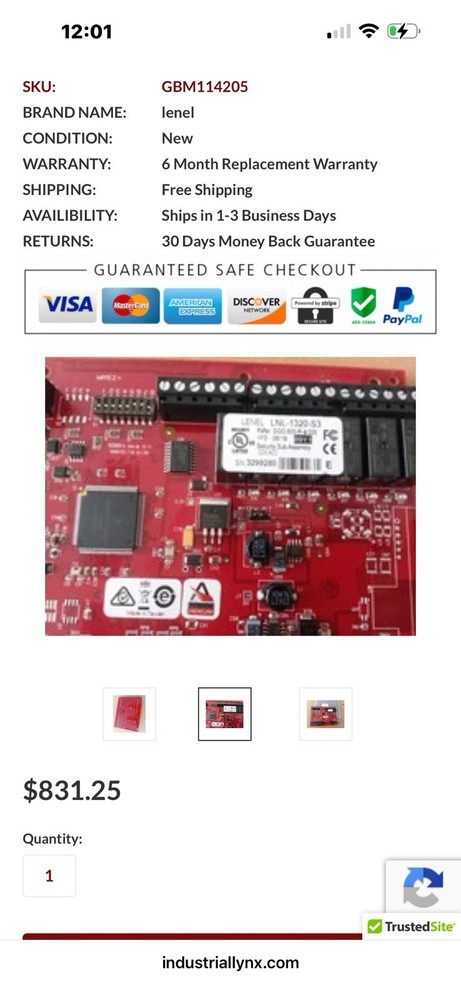 Lenel LNL-1320-2RP Dual Reader Interface Module