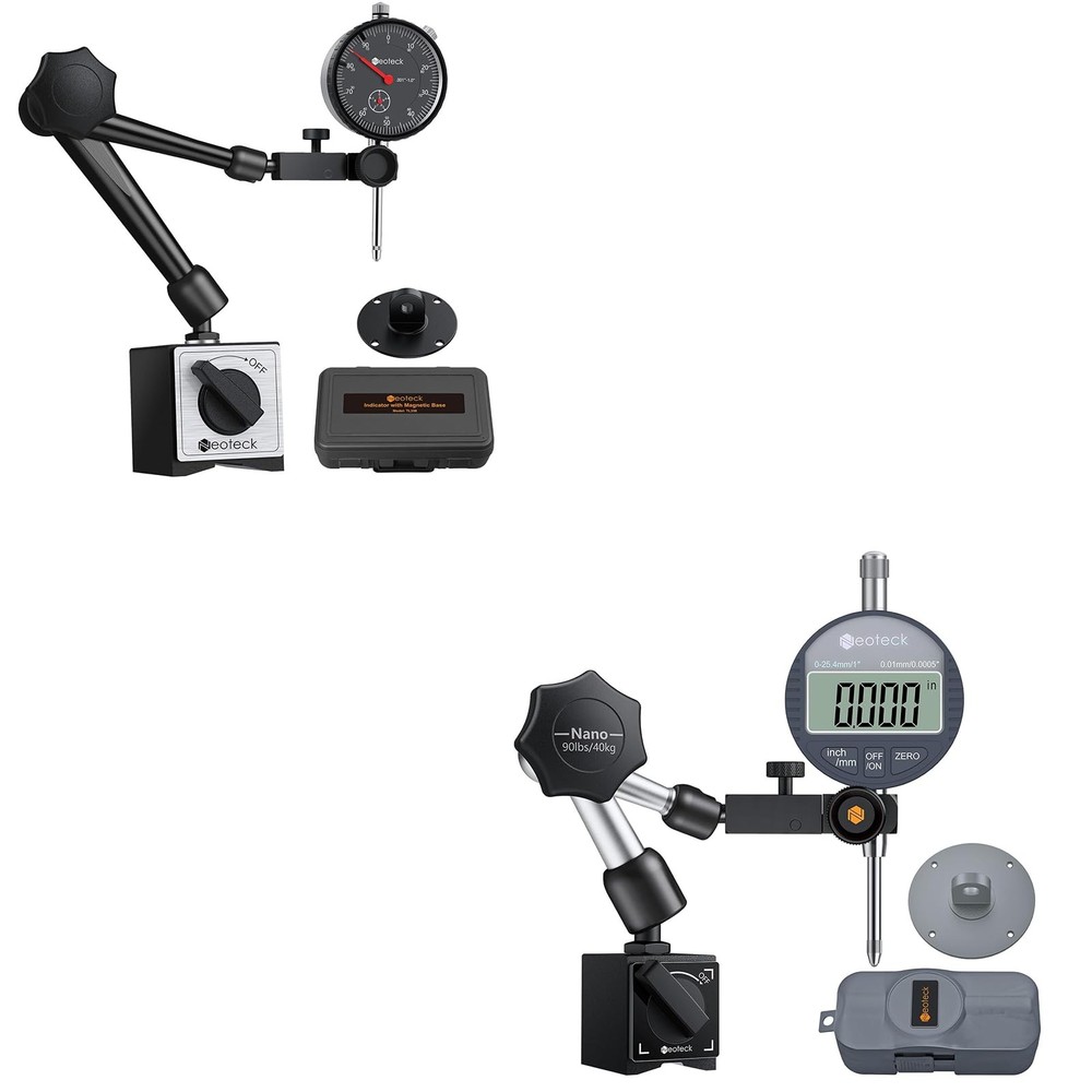 Neoteck 1 inch Dial Indicator Set + 1 Digital