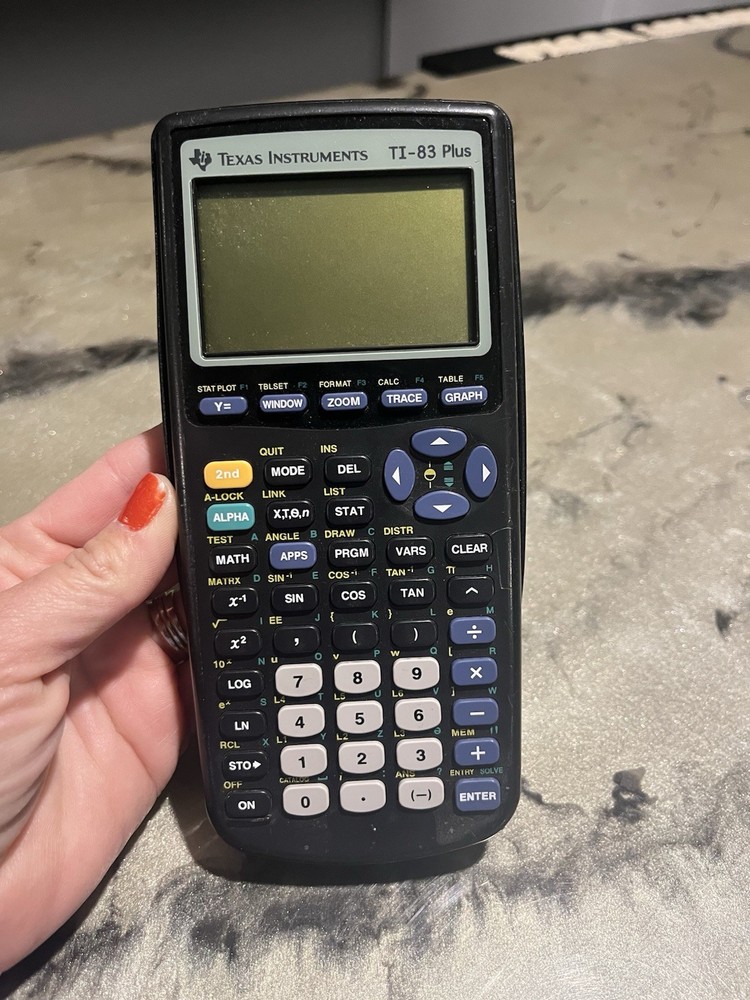 Texas Instruments TI-83 Plus Graphing Calculator with Cover Tested & Working
