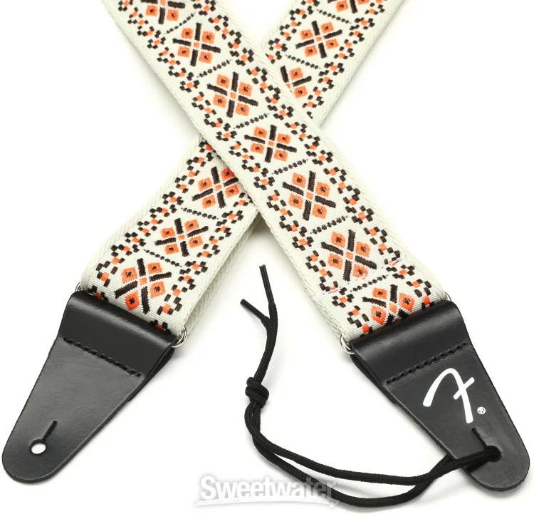 Fender Pasadena Woven Guitar Strap - Lattice Orange